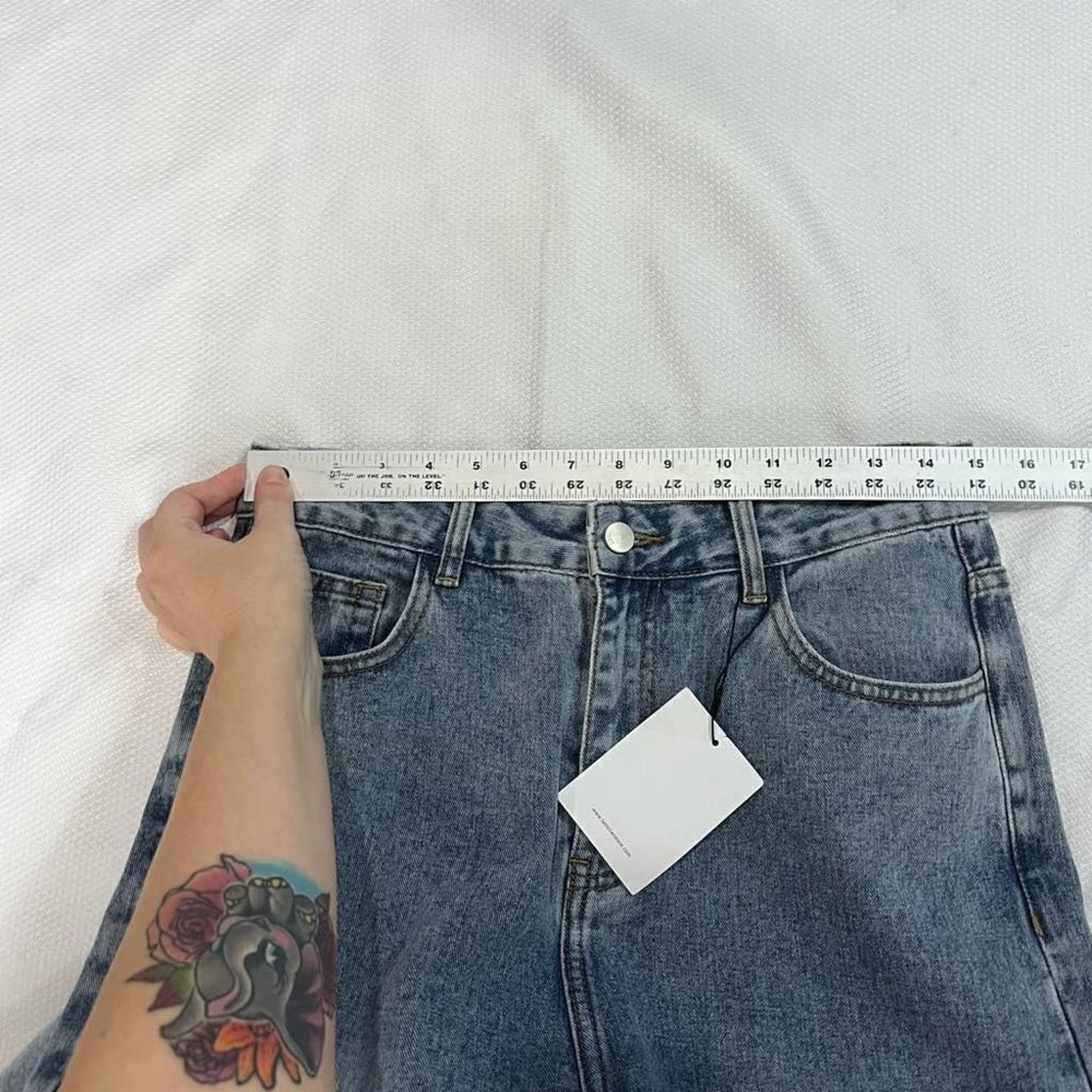 Lattelier Retro Mom Ankle Zipper Acid Wash High Rise Jeans — image 7 of 8